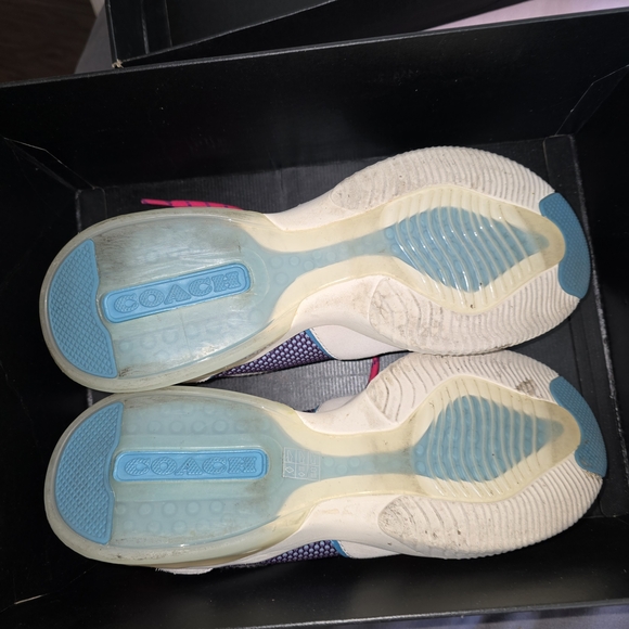 Coach Women's Pink and Cream Sneakers - Picture 6 of 10